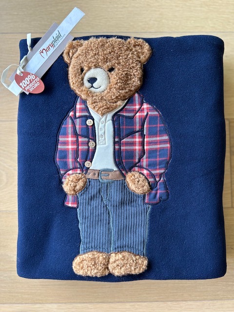 Plaid in pile con ricamo orsetto Teddy e applicazioni di Maryplaid – Details